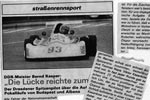 Zeitungsartikel Straenrennsport